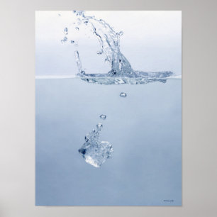 IJskubus die in water stroomt Poster