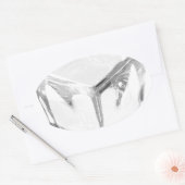 ijskubus ovale sticker (Envelop)