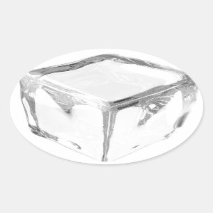 ijskubus ovale sticker