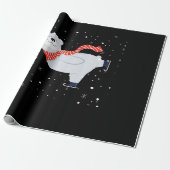 IJskunst met poolBeer, kerstmis Cadeaupapier (Uitgerold)