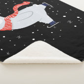 IJskunst met poolBeer, kerstmis Sherpa Deken (3/4)