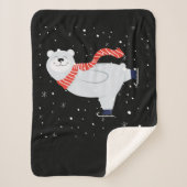 IJskunst met poolBeer, kerstmis Sherpa Deken (Voorkant)