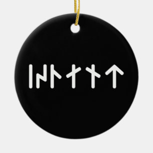 IJsland ᛁᛋᛚᛅᚾᛏ ~ Jongere Futhark Runen Keramisch Ornament