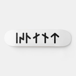 IJsland ᛁᛋᛚᛅᚾᛏ ~ Jongere Futhark Runen Persoonlijk Skateboard