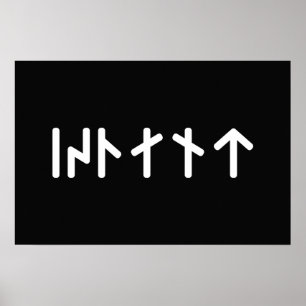 IJsland ᛁᛋᛚᛅᚾᛏ ~ Jongere Futhark Runen Poster