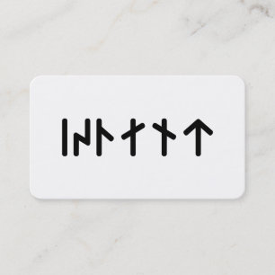 IJsland ᛁᛋᛚᛅᚾᛏ ~ Jongere Futhark Runen Visitekaartje