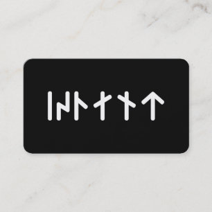 IJsland ᛁᛋᛚᛅᚾᛏ ~ Jongere Futhark Runen Visitekaartje