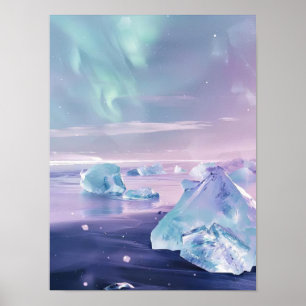 IJsland Afdruk IJsland Illustratie IJsland Schilde Poster