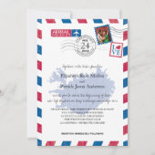 IJsland Airmail Wedding Invitation Kaart (Voorkant)