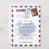 IJsland Airmail Wedding Invitation Kaart (Voorkant)