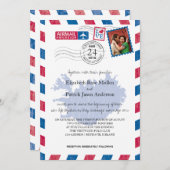 IJsland Airmail Wedding Invitation Kaart (Voorkant / Achterkant)