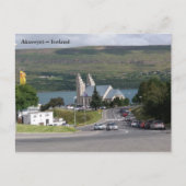 IJsland, Akureyrarkirkja, Akureyri Briefkaart (Voorkant)