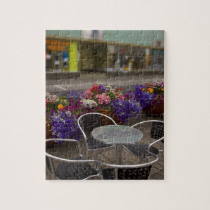 IJsland, Akureyri. Uitzicht op het hoofdbedrijfsle Legpuzzel