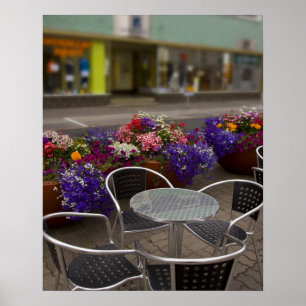 IJsland, Akureyri. Uitzicht van de hoofdactiviteit Poster