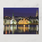 IJsland - Augustus Middernacht in het centrum van  Briefkaart (Voorkant)