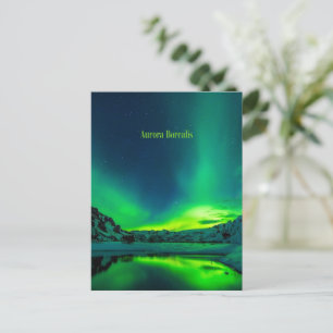 IJsland, Aurora Borealis Briefkaart