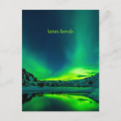 IJsland, Aurora Borealis Briefkaart (Voorkant)