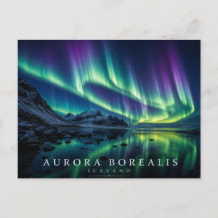IJsland Aurora Borealis Nachtelijke Hemel Briefkaart