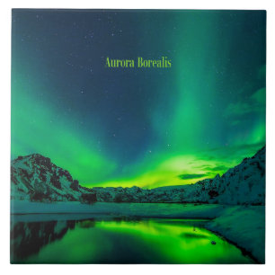 IJsland, Aurora Borealis Tegeltje