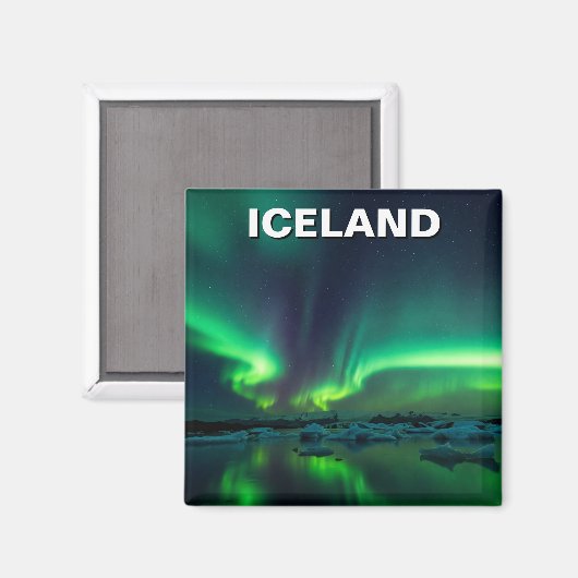 IJsland Aurora Noorderlicht Reizen Magneet (Voorkant / Achterkant)