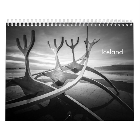 IJsland B&W Kalender (Hoes)