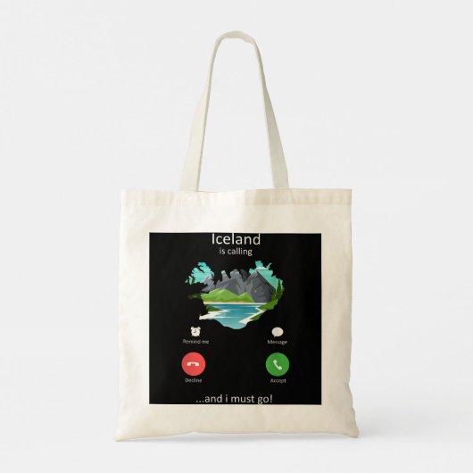 IJsland belt en ik moet naar Funny IJsland gaan Tote Bag (Achterkant)