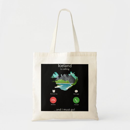 IJsland belt en ik moet naar Funny IJsland gaan Tote Bag (Voorkant)