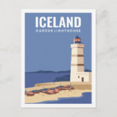 IJsland Beroemde Reisplaats Illustratie Briefkaart (Voorkant)