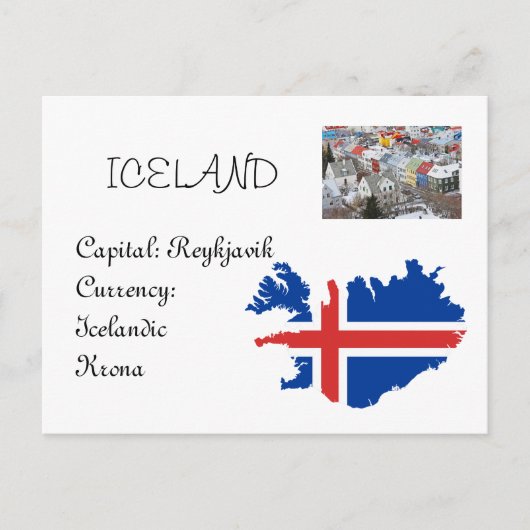 IJsland Briefkaart (Voorkant)
