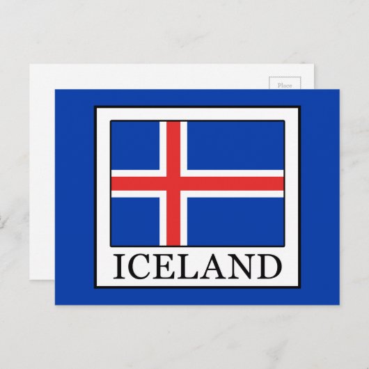 IJsland Briefkaart (Voorkant / Achterkant)