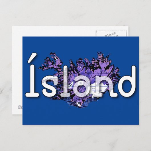 IJsland Briefkaart (Voorkant / Achterkant)