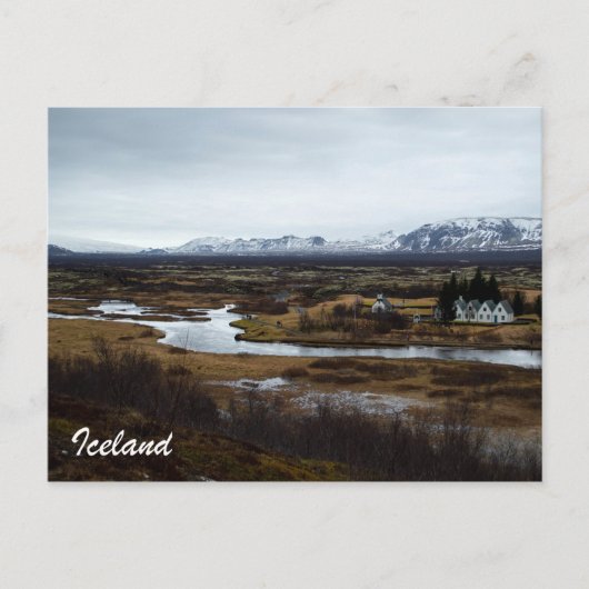 IJsland Briefkaart - Nationaal Park Thingvellir (Voorkant)