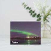 IJsland Briefkaart — Noordelijke lichten/Aurora (Staand voorkant)