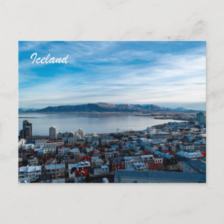 IJsland Briefkaart - Reykjavik Skyline