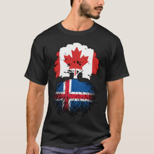 IJsland - Canadese vlag voor boomstammen T-shirt