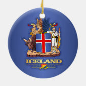 IJsland COA Keramisch Ornament (Achterkant)