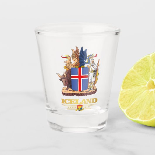IJsland COA Shot Glas (Voorkant)