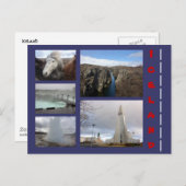 IJsland Collage 1 Briefkaart (Voorkant / Achterkant)