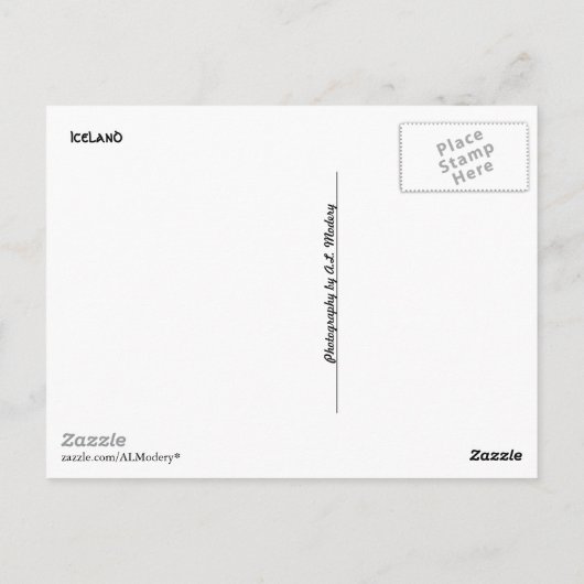 IJsland Collage 1 Briefkaart (Achterkant)