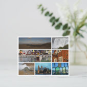 IJsland collage watervalhoogland reykjavik Briefkaart (Staand voorkant)