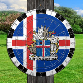 IJsland Dartboard, spelbord, IJslandse vlag Dartbord