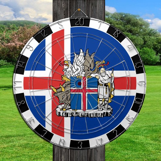 IJsland Dartboard, spelbord, IJslandse vlag Dartbord