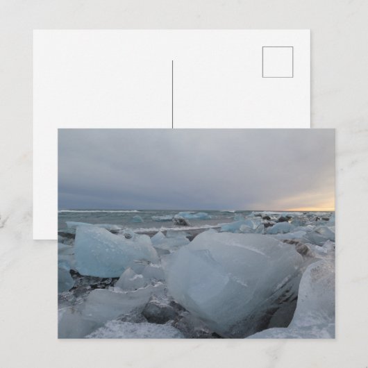 IJsland Diamond Beach Briefkaart (Voorkant / Achterkant)