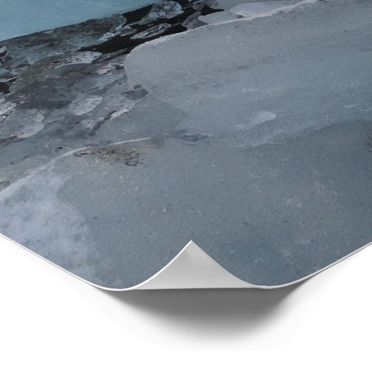 IJsland Diamond Beach Poster (Hoek)