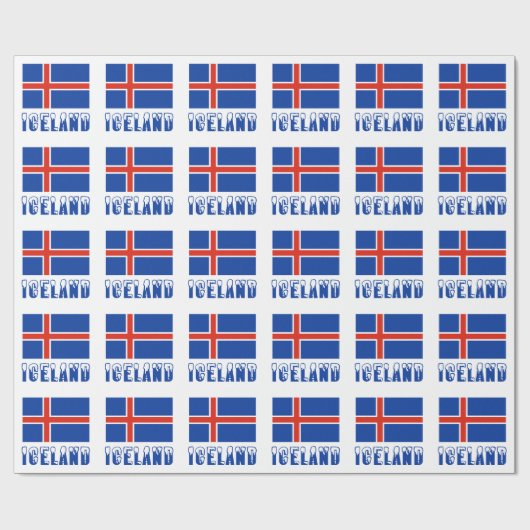 IJsland en IJsland Cadeaupapier (Vlak)
