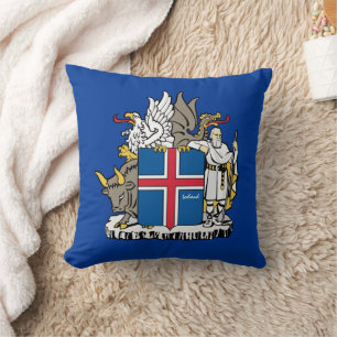 IJsland en IJslandse vlag, embleem / vakantie lief Kussen