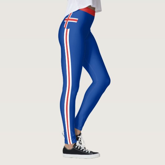 IJsland en IJslandse vlag mode, fan van reizen en  Leggings (Rechts)