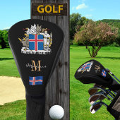 IJsland en vlaggen monogrammed Golf Clubs Hoesjes Golfheadcover