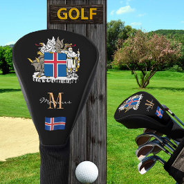 IJsland en vlaggen monogrammed Golf Clubs Hoesjes Golfheadcover