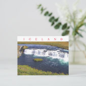 IJsland Faxi Waterfall uitzicht briefkaart (Staand voorkant)